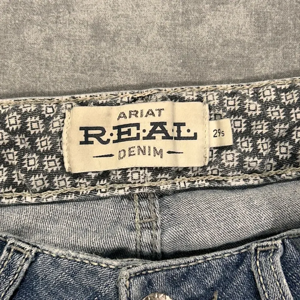 Ariat REAL Perfect Rise Alma Boot Cut Jeans Womens 29s Canadian Western Stretch